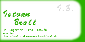 istvan broll business card